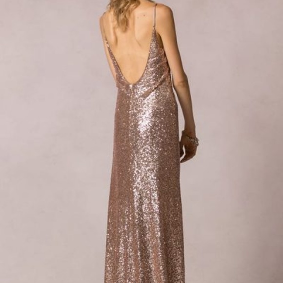 Jenny Yoo Dresses & Skirts - Jenny Yoo Jules Gown Rose Gold Cowl 12 NWT